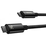 Cablu Baseus Tungsten Gold (CAWJ040001), Type-C to Type-C, Fast Charging, 240W, 1m, Negru