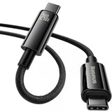 Cablu Baseus Tungsten Gold (CAWJ040001), Type-C to Type-C, Fast Charging, 240W, 1m, Negru