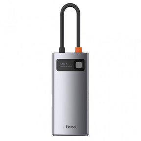 Hub/Dock Baseus Docking Station Metal Glam (CAHUB-CY0G), Type-C to 2x USB, Type-C, HDMI, 4K@30 Hz, PD100W, Gri