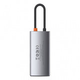 Hub/Dock Baseus Docking Station Metal Glam (CAHUB-CY0G), Type-C to 2x USB, Type-C, HDMI, 4K@30 Hz, PD100W, Gri