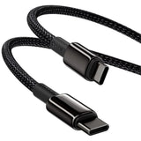 Cablu Baseus Tungsten Gold (CATWJ-01), Type-C to Type-C, Fast Charging, 100W, 1m, Negru