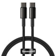 Cablu Baseus Tungsten Gold (CATWJ-01), Type-C to Type-C, Fast Charging, 100W, 1m, Negru