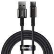 Cablu Baseus Tungsten Gold (CAWJ000101), USB to Type-C, Super Fast Charge, 100W, 480Mbps, 2m, Negru
