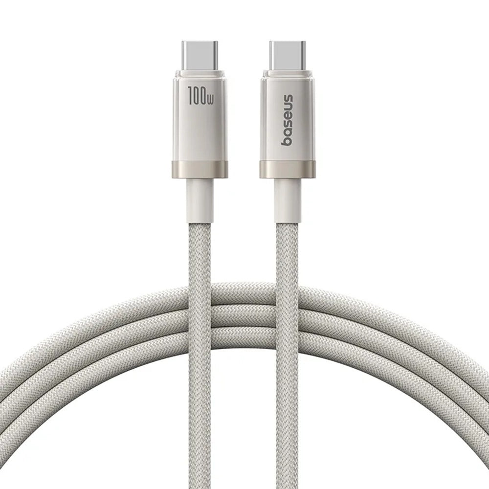 Cablu Baseus Titanium (P10378100G21-00), Type-C, Fast Charge, PD100W, 480Mbps, E-Mark Chip, 1m, Galaxy Titanium Gold