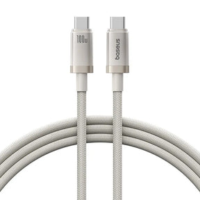 Cablu Baseus Titanium (P10378100G21-00), Type-C, Fast Charge, PD100W, 480Mbps, E-Mark Chip, 1m, Galaxy Titanium Gold