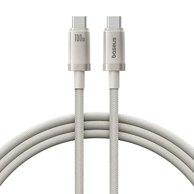 Cablu Baseus Titanium (P10378100G21-00), Type-C, Fast Charge, PD100W, 480Mbps, E-Mark Chip, 1m, Galaxy Titanium Gold