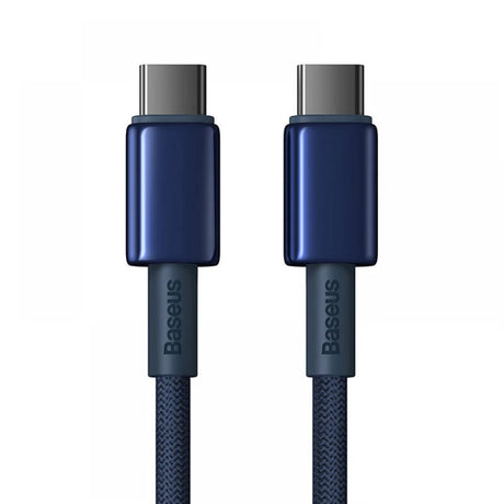 Cablu Baseus Tungsten Gold (P10319800321-03), Type-C to Type-C, Super Fast Charge, 100W, 480Mbps, 1m, Bleumarin