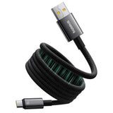 Cablu Baseus Tungsten Gold (P10319805111-02), Type-C to USB, Super Fast Charge, 100W, 480Mbps, 1m, Negru