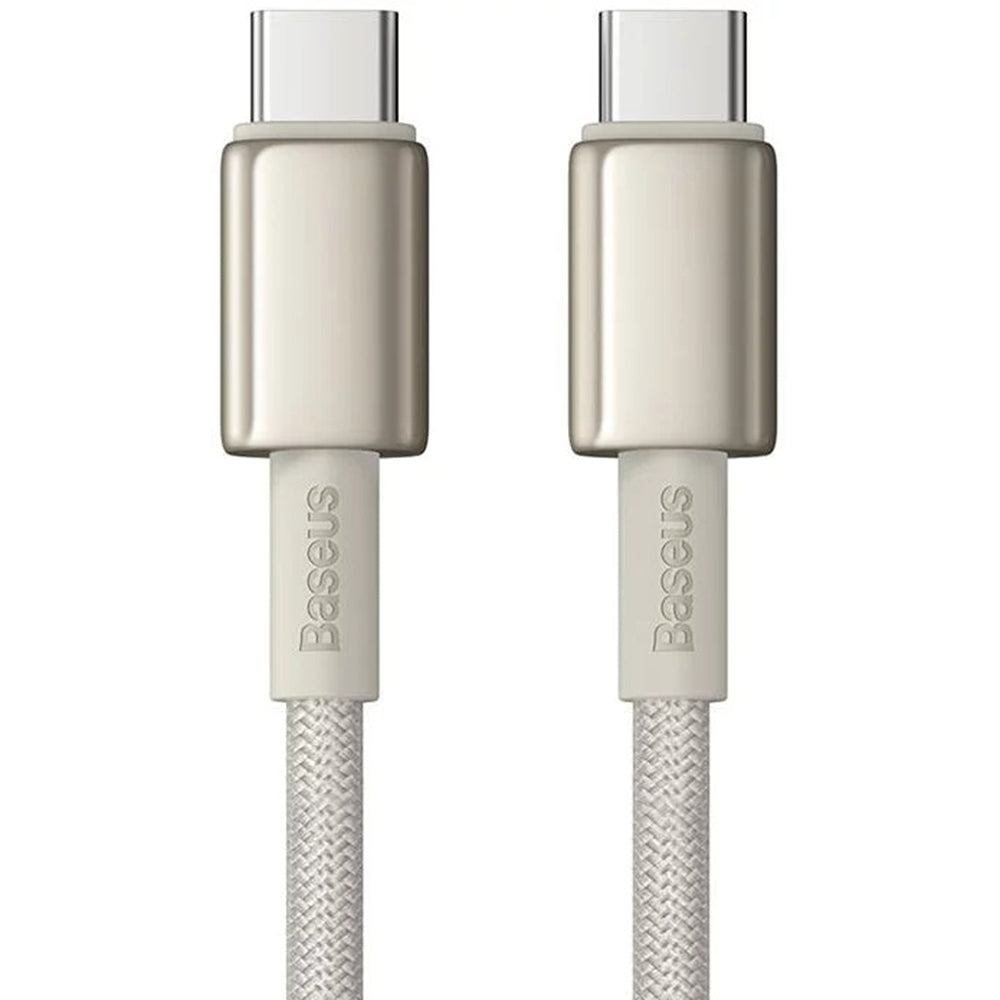 Cablu Baseus Tungsten Gold (P10319800G21-00), Type-C to Type-C, Super Fast Charge, 100W, 480Mbps, 1m, Auriu
