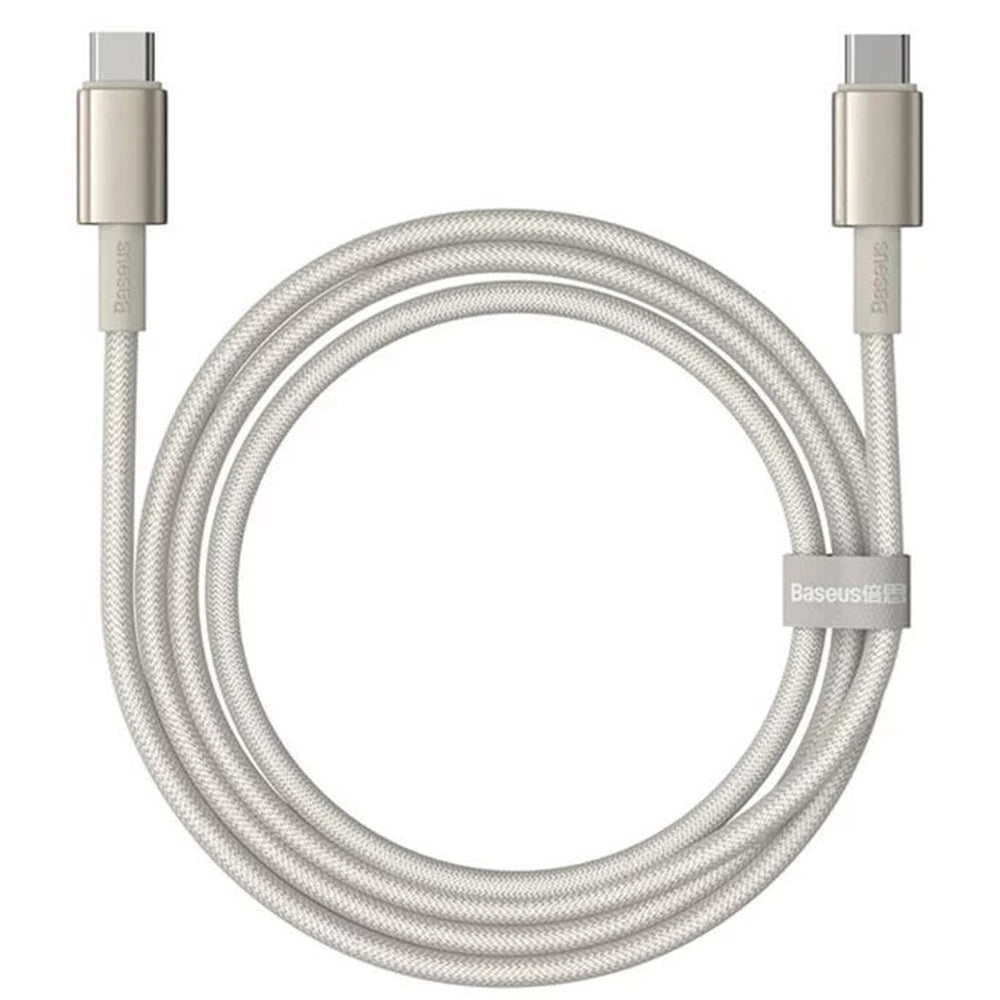 Cablu Baseus Tungsten Gold (P10319800G21-00), Type-C to Type-C, Super Fast Charge, 100W, 480Mbps, 1m, Auriu
