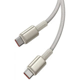 Cablu Baseus Tungsten Gold (P10319800G21-00), Type-C to Type-C, Super Fast Charge, 100W, 480Mbps, 1m, Auriu