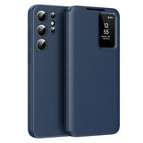 Husa de protectie Techsuit SmartView Series compatibil cu Samsung Galaxy S23 Ultra, Albastru