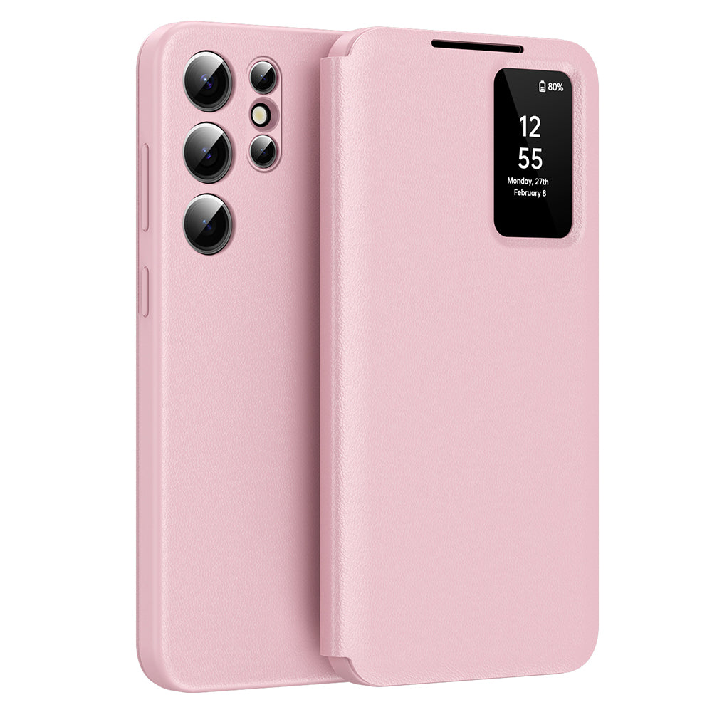 Husa de protectie Techsuit SmartView Series compatibil cu Samsung Galaxy S23 Ultra, Roz