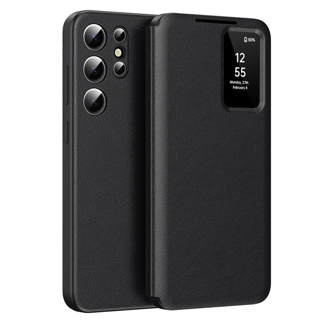 Husa de protectie Techsuit SmartView Series compatibil cu Samsung Galaxy S23 Ultra, Negru