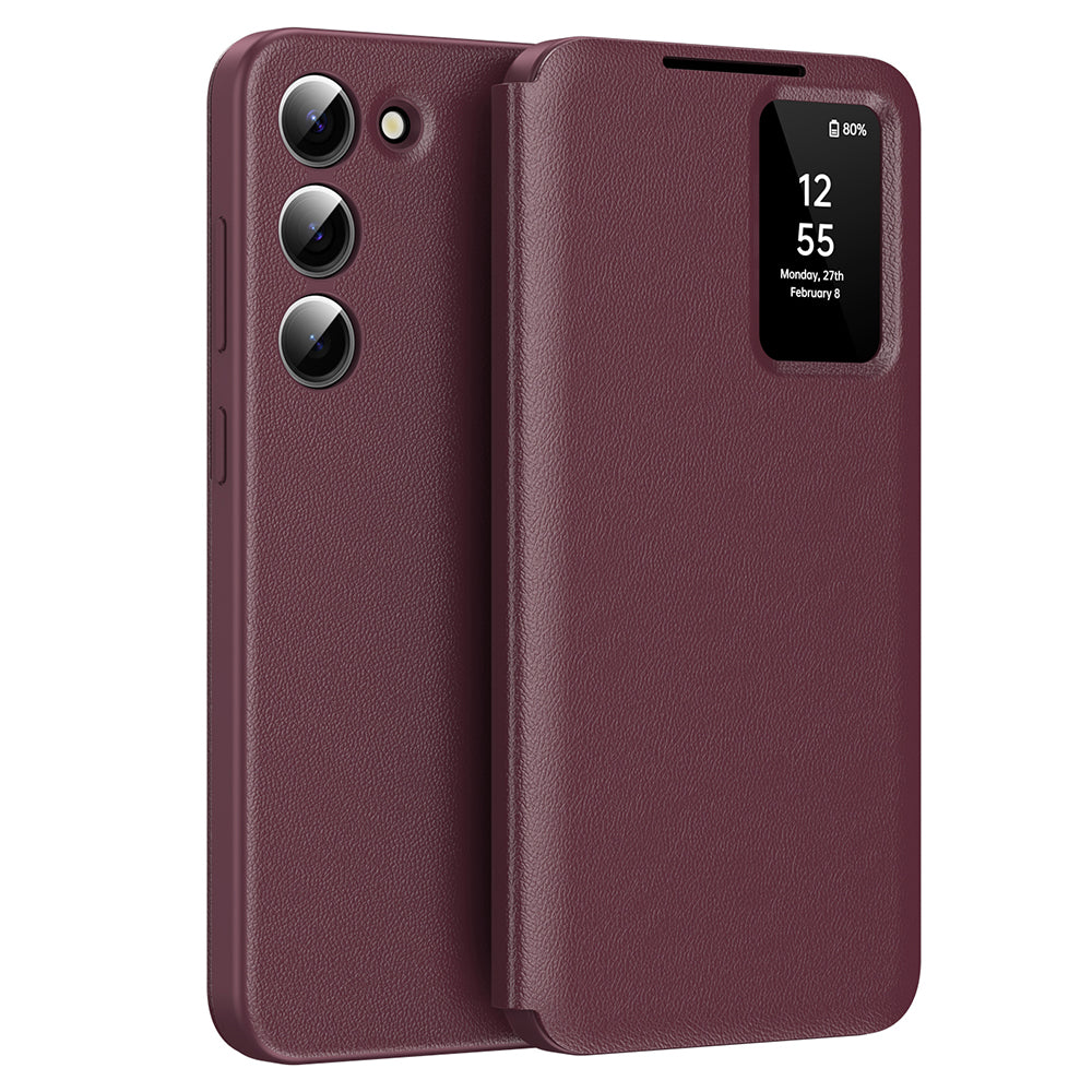 Husa de protectie Techsuit SmartView Series compatibil cu Samsung Galaxy S23, Rosu