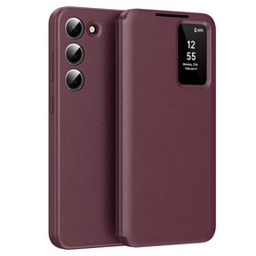 Husa de protectie Techsuit SmartView Series compatibil cu Samsung Galaxy S23, Rosu
