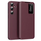 Husa de protectie Techsuit SmartView Series compatibil cu Samsung Galaxy S23 FE, Rosu