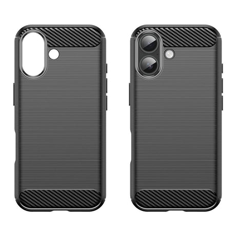 Husa de protectie Techsuit Carbon Silicone compatibil cu iPhone 17, Negru