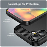 Husa de protectie Techsuit Carbon Silicone compatibil cu iPhone 17, Negru