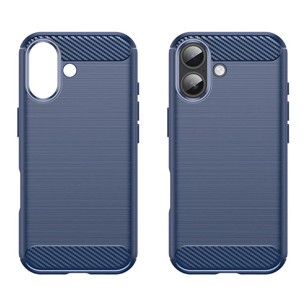 Husa de protectie Techsuit Carbon Silicone compatibil cu iPhone 17, Albastru
