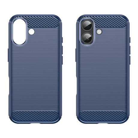Husa de protectie Techsuit Carbon Silicone compatibil cu iPhone 17, Albastru