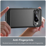 Husa de protectie Techsuit Carbon Silicone compatibil cu Google Pixel 10 / 10 Pro, Negru