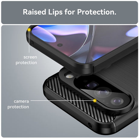 Husa de protectie Techsuit Carbon Silicone compatibil cu Google Pixel 10 Pro XL, Negru
