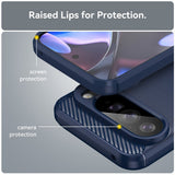 Husa de protectie Techsuit Carbon Silicone compatibil cu Google Pixel 10 Pro XL, Albastru