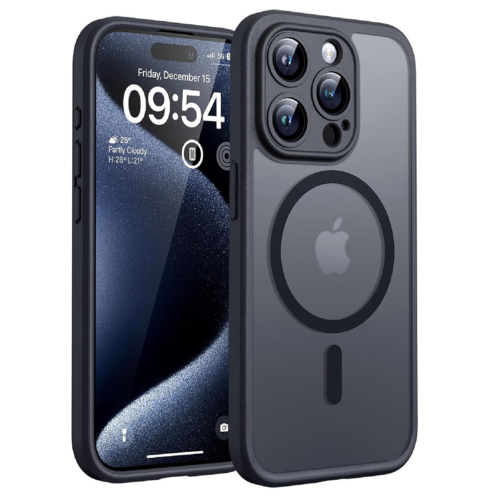 Husa de protectie Techsuit PureFrost MagSafe compatibil cu iPhone 13 Pro, Negru Mat
