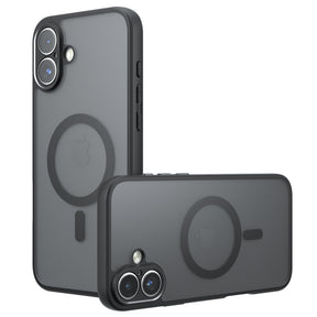 Husa de protectie Techsuit PureFrost MagSafe compatibil cu iPhone 16, Negru Mat