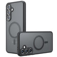 Husa de protectie Techsuit PureFrost MagSafe compatibil cu Samsung Galaxy S24 FE, Negru Mat