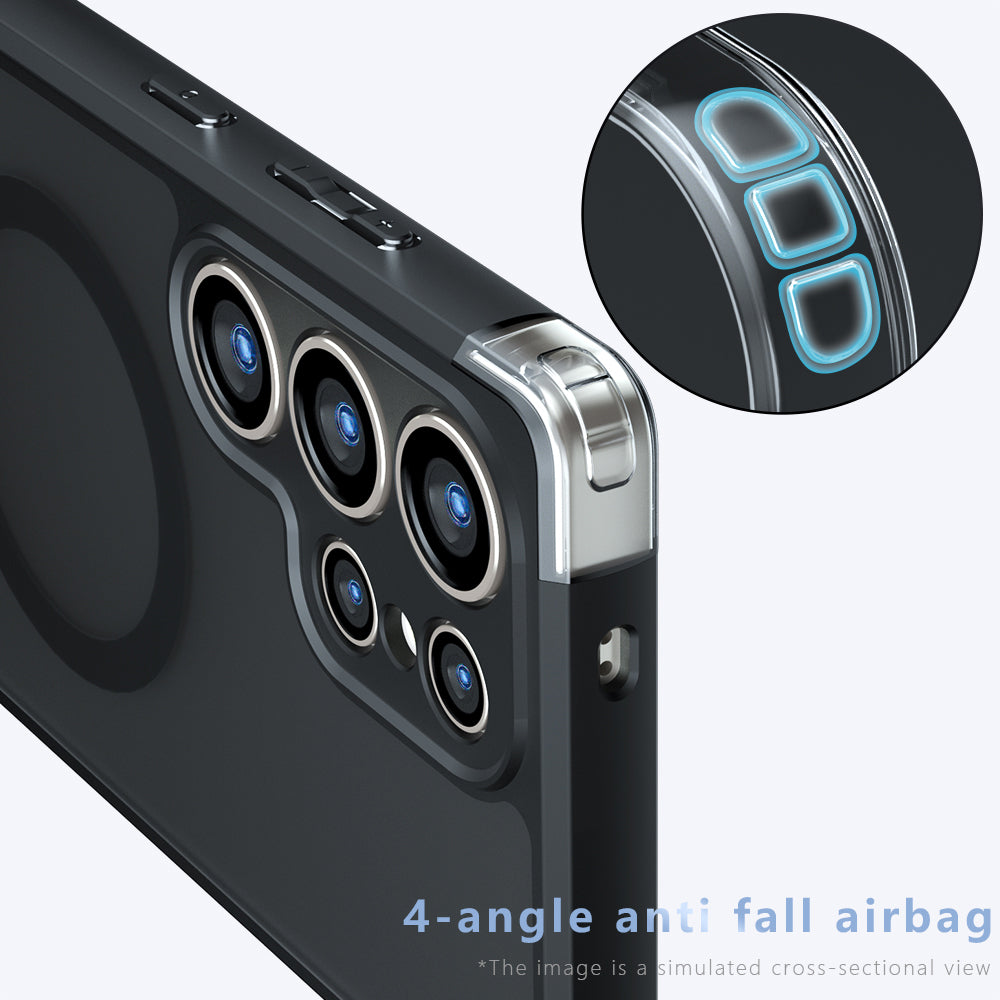 Husa de protectie Techsuit PureFrost MagSafe compatibil cu Samsung Galaxy S23 Ultra, Negru Mat
