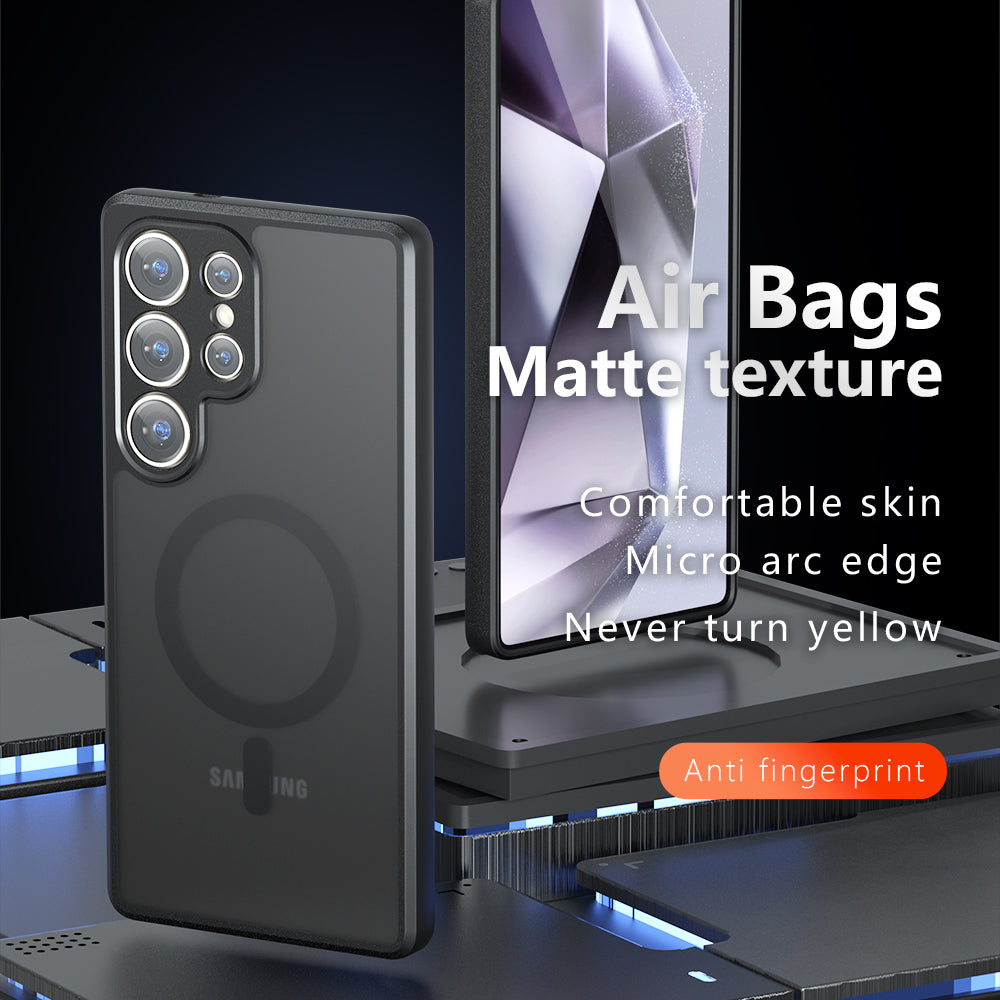 Husa de protectie Techsuit PureFrost MagSafe compatibil cu Samsung Galaxy S23 Ultra, Negru Mat