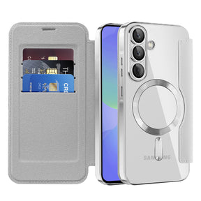Husa de protectie Techsuit SmartMag Book compatibil cu Samsung Galaxy A36 5G, Gri