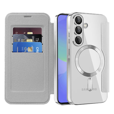 Husa de protectie Techsuit SmartMag Book compatibil cu Samsung Galaxy A36 5G, Gri