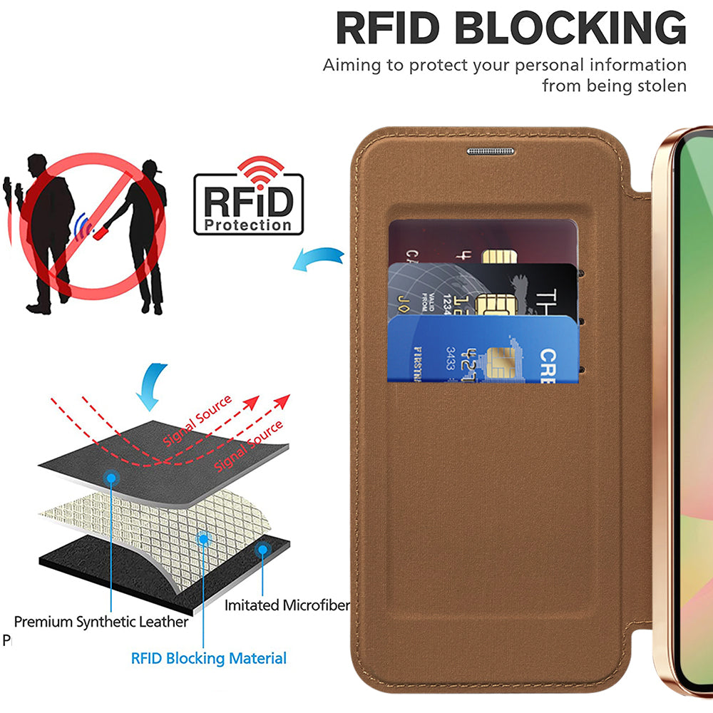 Husa de protectie Techsuit SmartMag Book compatibil cu Samsung Galaxy A26 5G, Maro