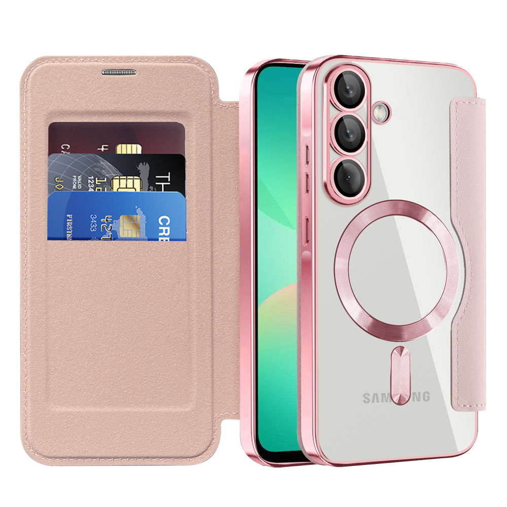 Husa de protectie Techsuit SmartMag Book compatibil cu Samsung Galaxy A26 5G, Roz