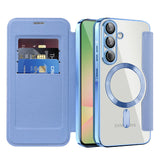 Husa de protectie Techsuit SmartMag Book compatibil cu Samsung Galaxy A56 5G, Albastru Deschis