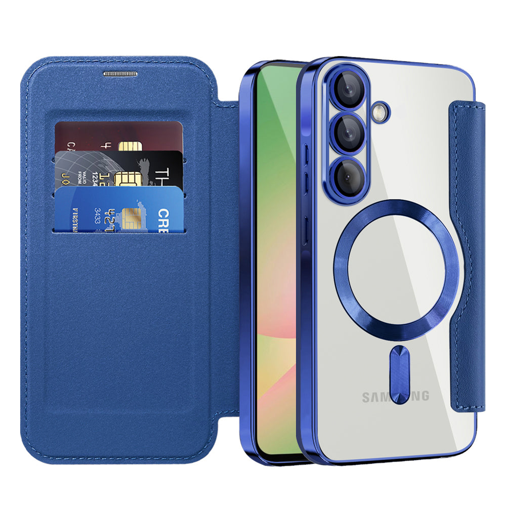 Husa de protectie Techsuit SmartMag Book compatibil cu Samsung Galaxy A56 5G, Albastru