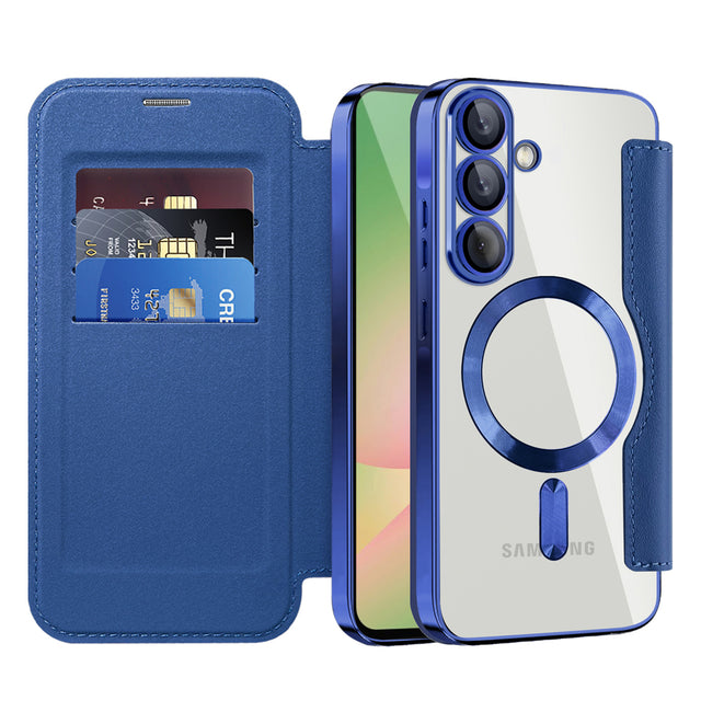 Husa de protectie Techsuit SmartMag Book compatibil cu Samsung Galaxy A56 5G, Albastru