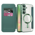 Husa de protectie Techsuit SmartMag Book compatibil cu Samsung Galaxy A56 5G, Verde