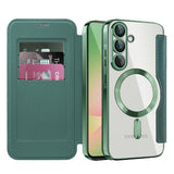 Husa de protectie Techsuit SmartMag Book compatibil cu Samsung Galaxy A56 5G, Verde