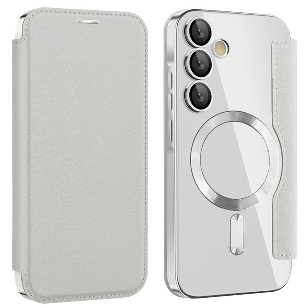 Husa de protectie Techsuit SmartMag Book compatibil cu Samsung Galaxy A55 5G, Gri