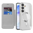 Husa de protectie Techsuit SmartMag Book compatibil cu Samsung Galaxy A55 5G, Gri