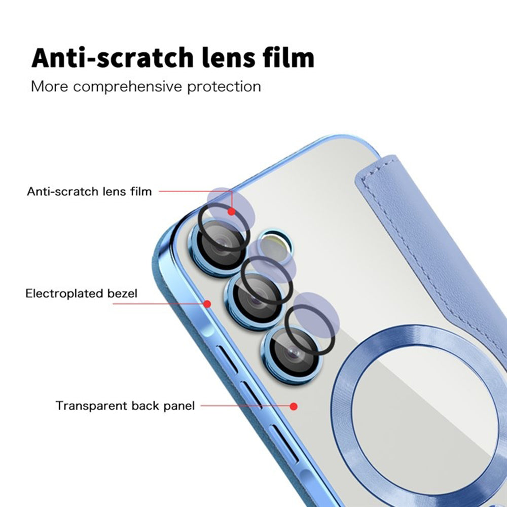 Husa de protectie Techsuit SmartMag Book compatibil cu Samsung Galaxy A55 5G, Albastru Deschis
