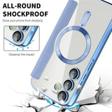 Husa de protectie Techsuit SmartMag Book compatibil cu Samsung Galaxy A55 5G, Albastru Deschis