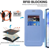 Husa de protectie Techsuit SmartMag Book compatibil cu Samsung Galaxy A55 5G, Albastru Deschis