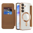Husa de protectie Techsuit SmartMag Book compatibil cu Samsung Galaxy A55 5G, Maro