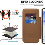 Husa de protectie Techsuit SmartMag Book compatibil cu Samsung Galaxy A55 5G, Maro