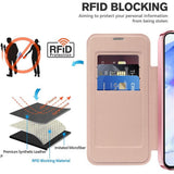 Husa de protectie Techsuit SmartMag Book compatibil cu Samsung Galaxy A55 5G, Roz